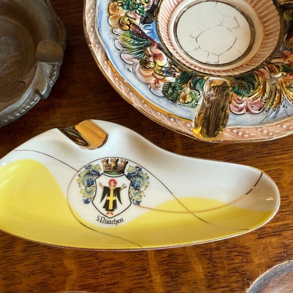 3 Vintage Ashtrays Italian, German USA - Picture 4 of 17